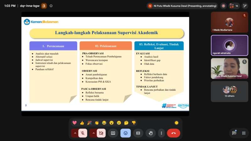 Dokumentasi Pendampingan Sekolah Model via Gmeet (Pert3) - 1